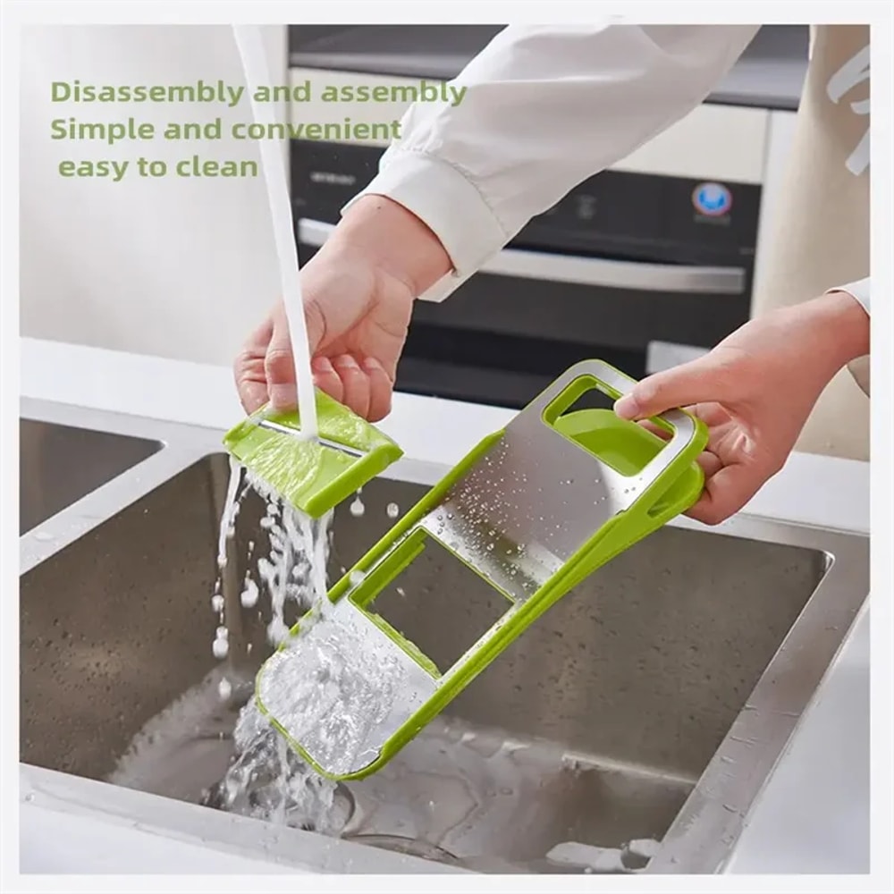 Professional Manual Kitchen Slicer Vegetable Chopper Set With Basket Easy Fruit Cutter Salad Prep 6