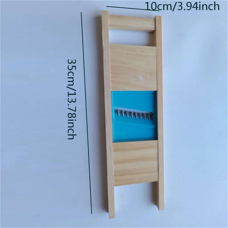 Stainless Steel Potato Cutter French Fries Cutter With Wooden Handle Versatile Vegetable Slicer 4