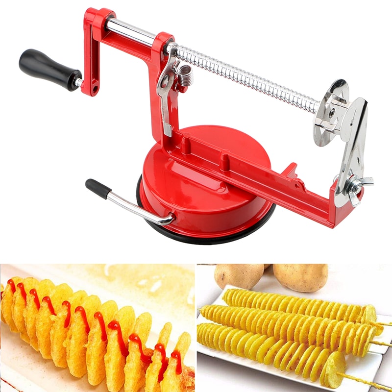 Hand Crank Apple Vegetable Peeler Machine Multi Function Fruit Potato Spiralizer Cutter 6