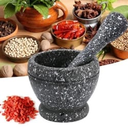 natural style granite mortar and pestle herb & spice garlic crusher & spice grinder bowl kitchen tool