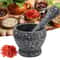 Natural Style Granite Mortar And Pestle Herb Spice Garlic Crusher Spice Grinder Bowl Kitchen Tool 0