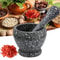 Natural Style Granite Mortar And Pestle Herb Spice Garlic Crusher Spice Grinder Bowl Kitchen Tool 0