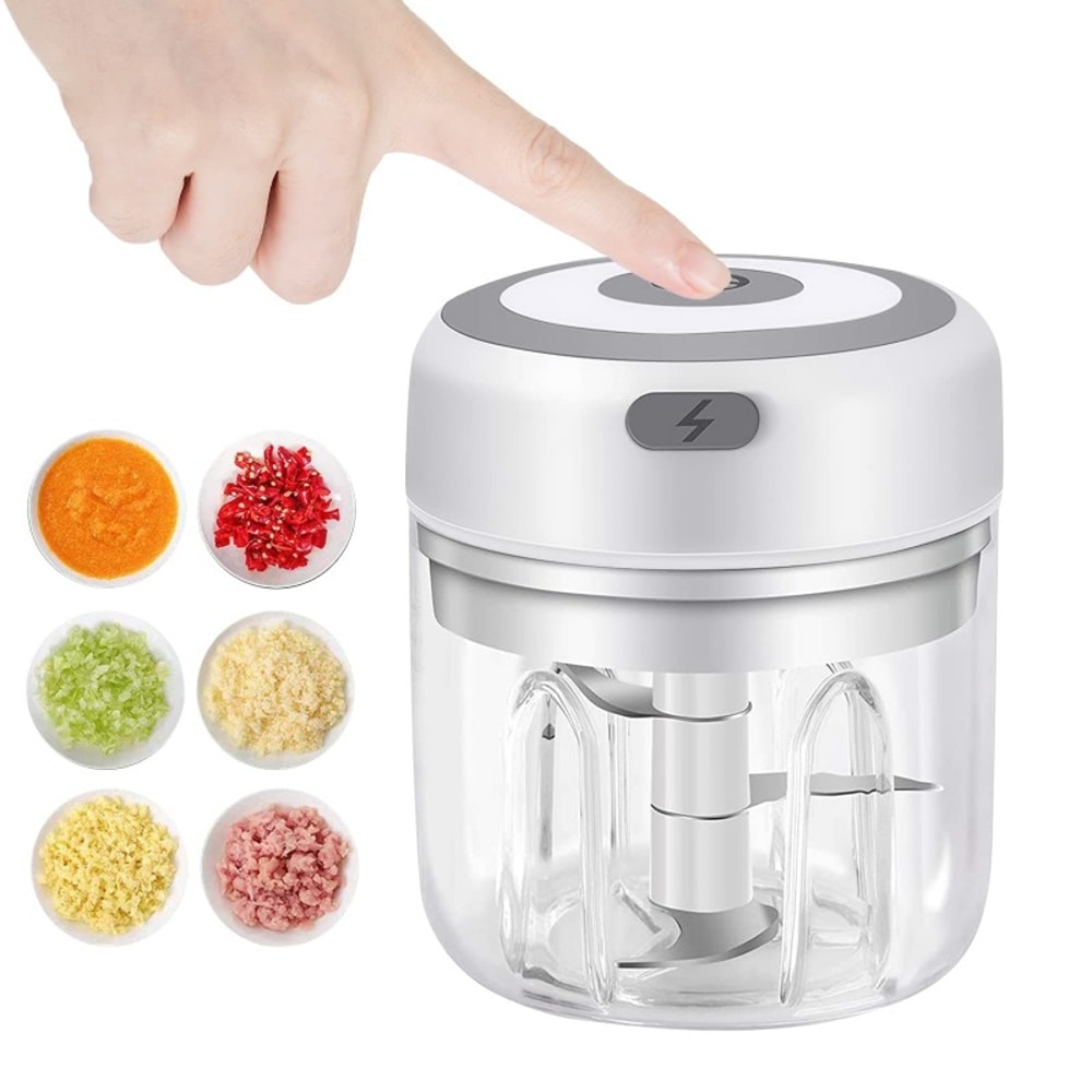 Portable Electric Garlic Grinder Cordless Mini Food Processor Multifunctional Wireless Meat Grinde 1