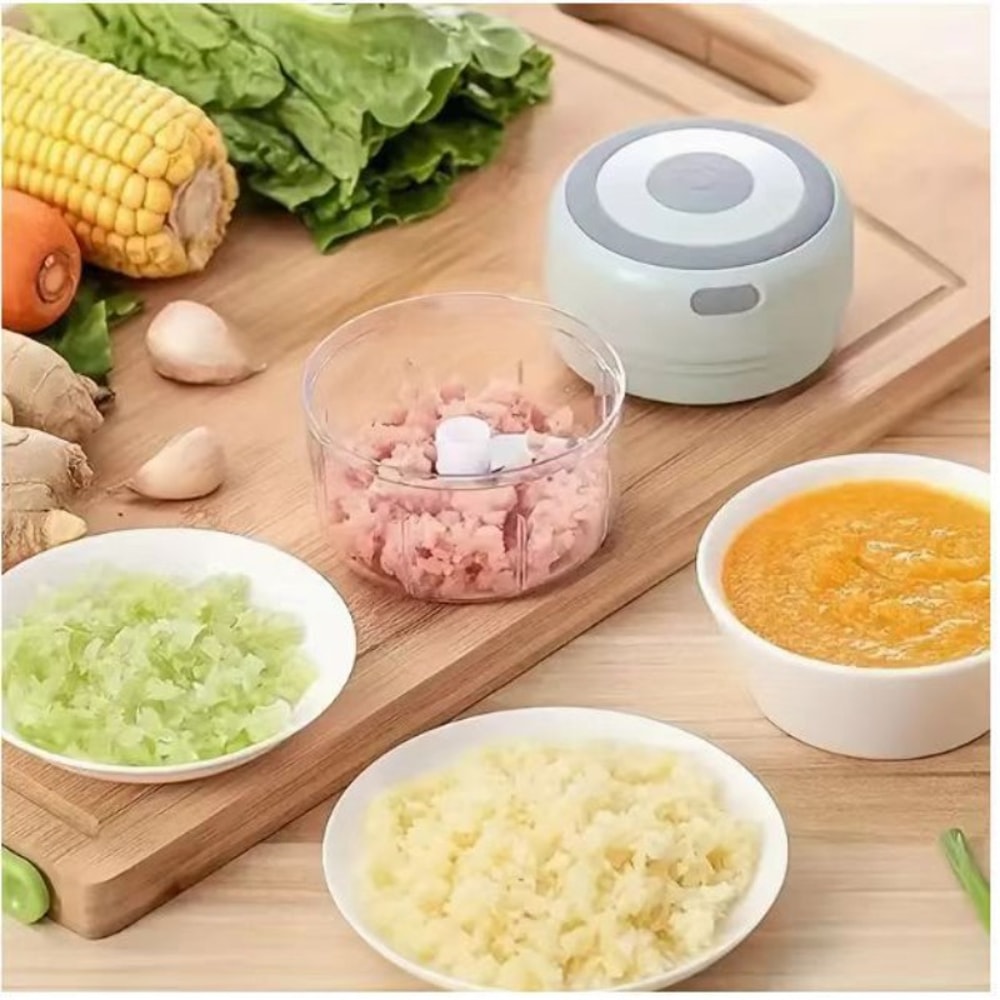 Portable Electric Garlic Grinder Cordless Mini Food Processor Multifunctional Wireless Meat Grinde 0