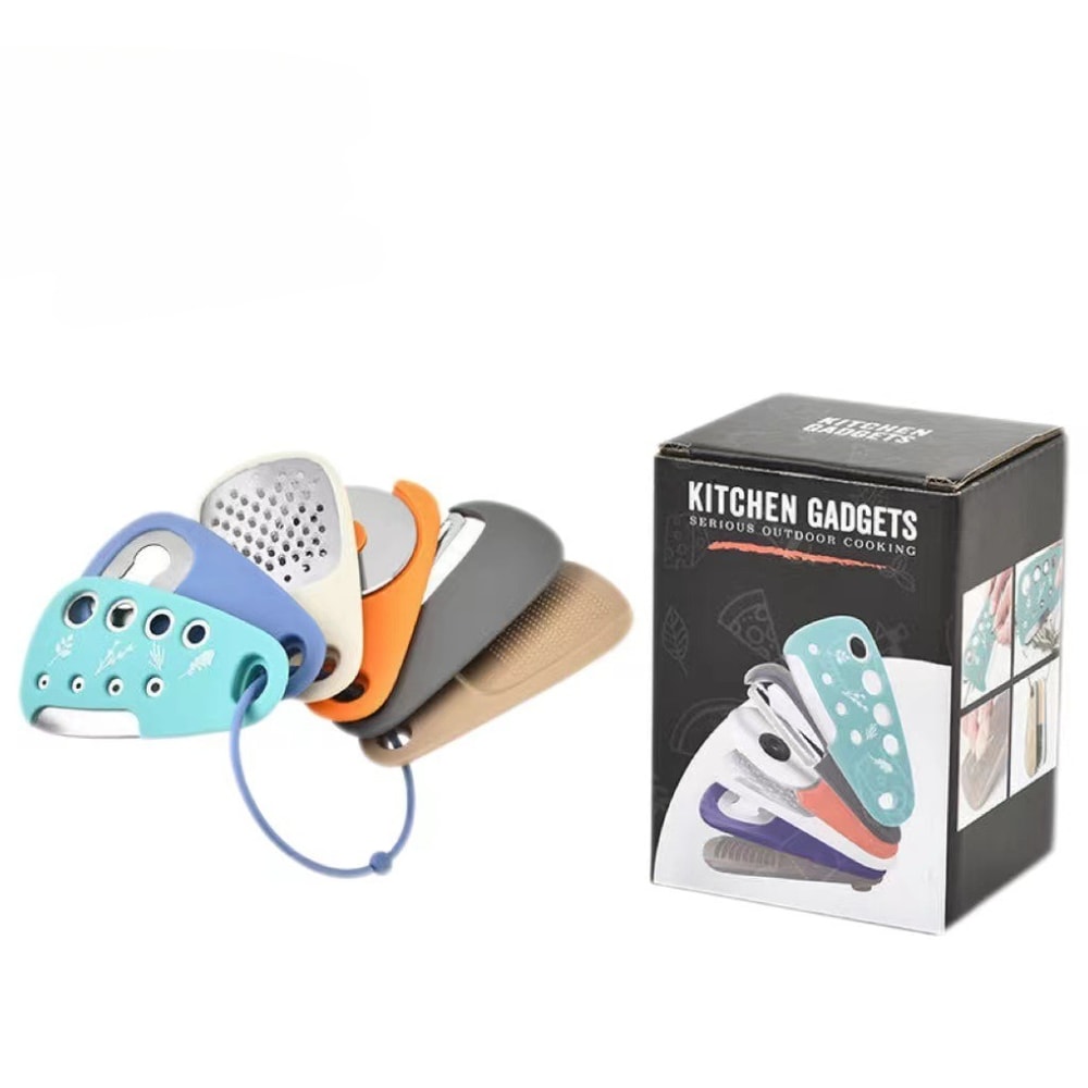 Ultimate Kitchen Gadget Set With Premium Pizza Cutter Garlic Grinder Vegetable Peeler Bottle Opene 1