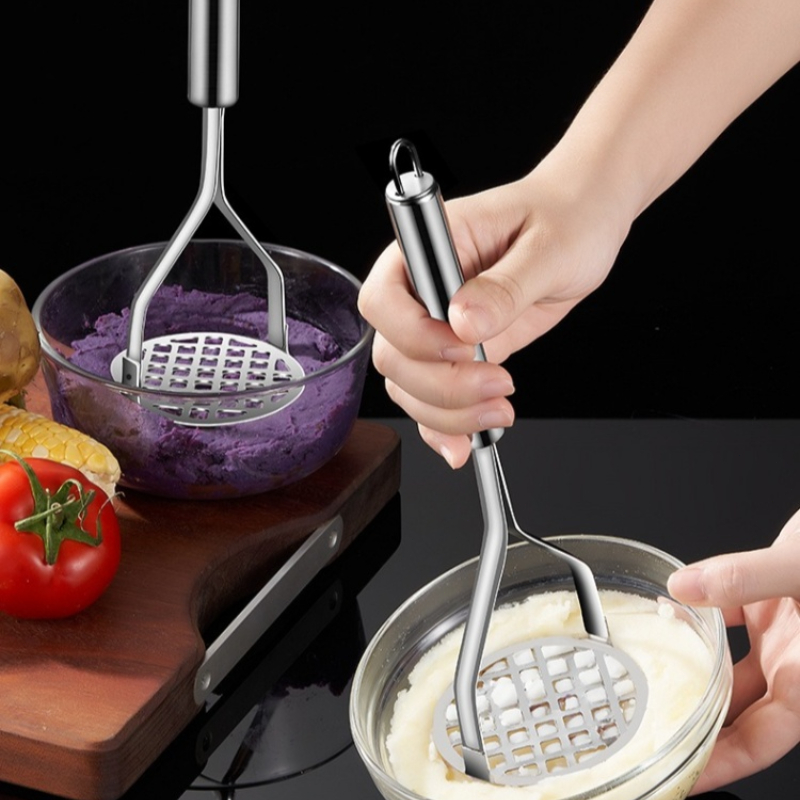 Multi Use Kitchen Mesh Masher Ergonomic Potato Masher Vegetable Masher Tool 0