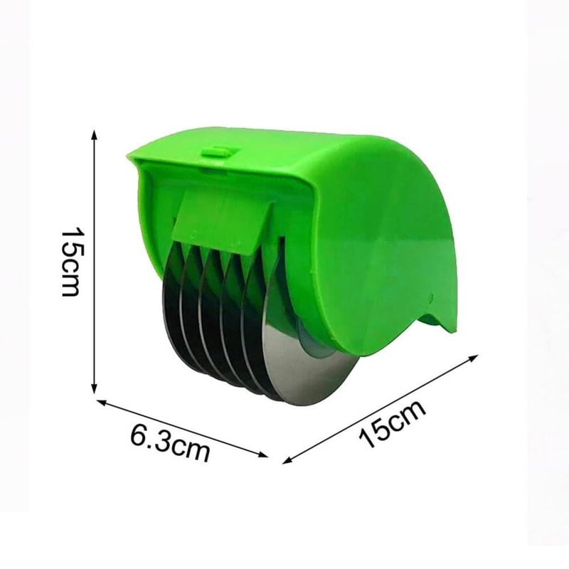 Premium Manual Herb Chopper Vegetable Cutter Tool Parsley Chopper Roller With Stainless Blade 4