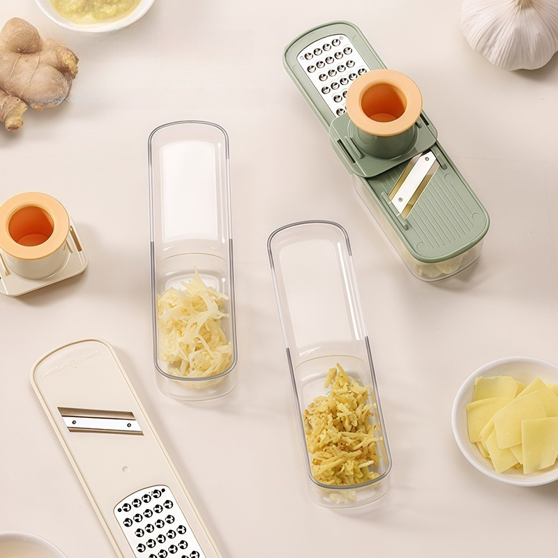 Manual Vegetable Cutter Garlic Grinder With Ginger Grater Stainless Steel Kitchen Prep Tool 1