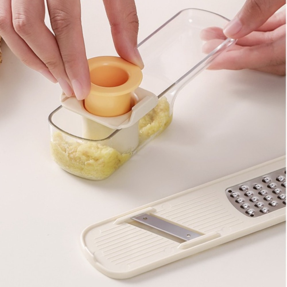 Manual Vegetable Cutter Garlic Grinder With Ginger Grater Stainless Steel Kitchen Prep Tool 2