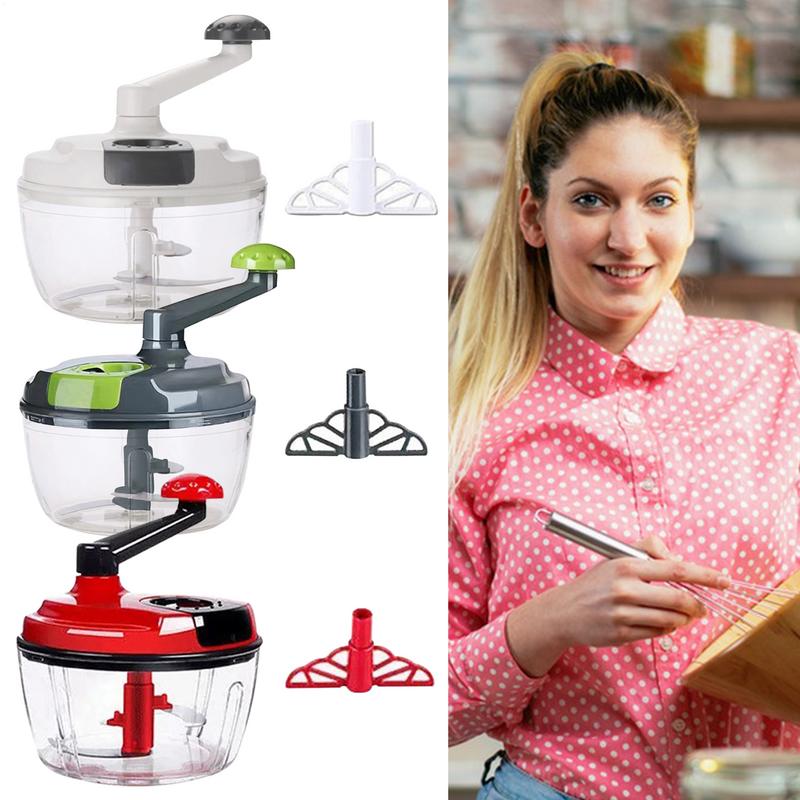 Manual Vegetable Fruit Chopper Handheld Food Mincer For Quick Prep 8