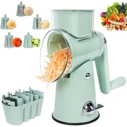 rotary cheese grater & hand crank vegetable slicer multifunction kitchen mandoline