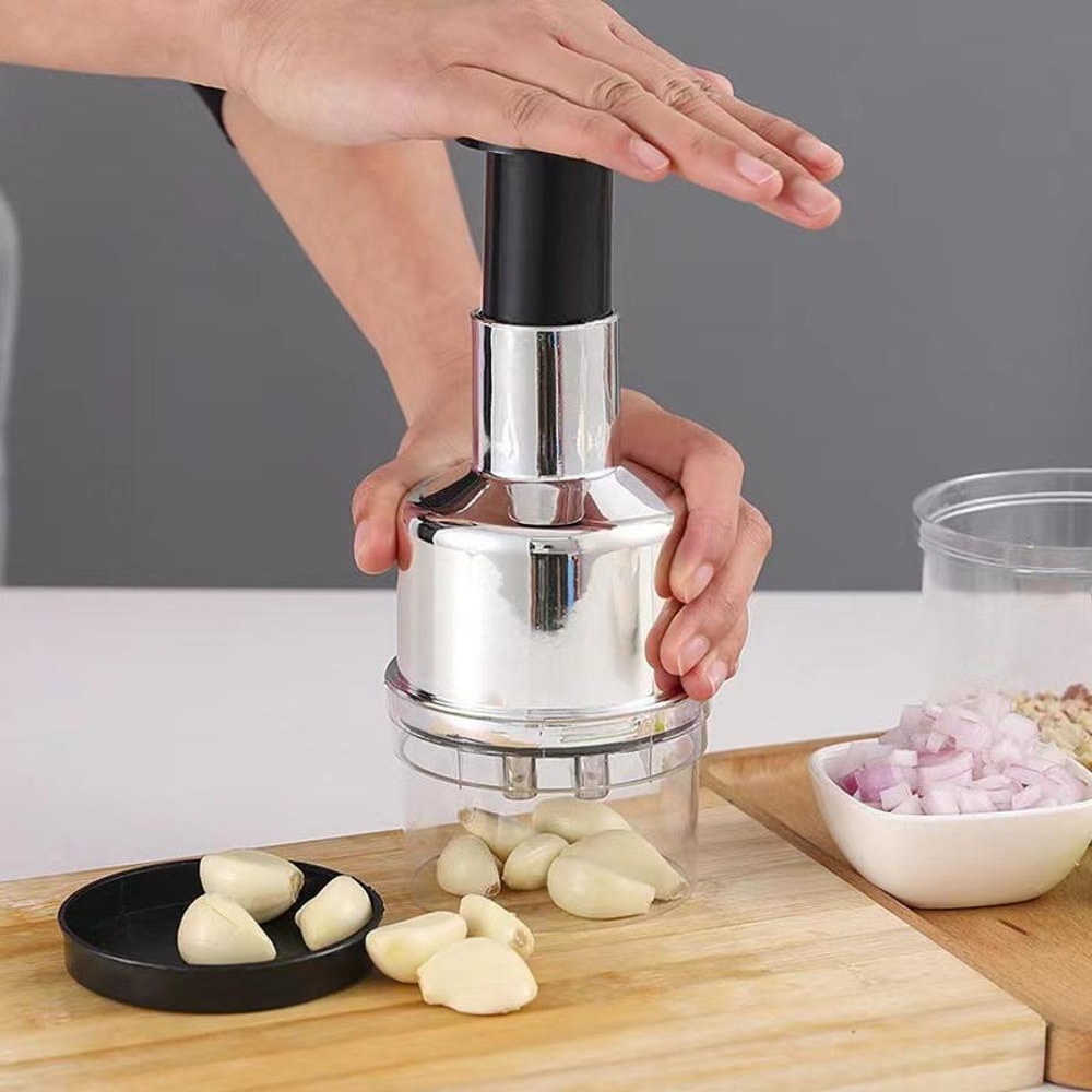 Stainless Steel Garlic Vegetable Chopper Mincer Dicer Tool 0