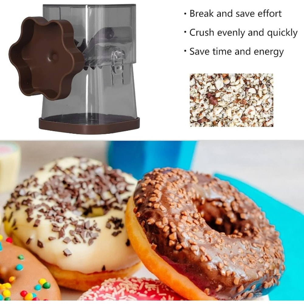 Nut Grinder Portable Nut Chopper Efficient Hand Crank Nut Crusher For Almonds Walnuts More 2