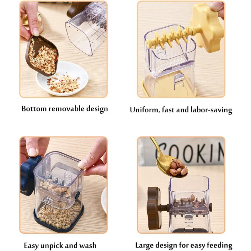 Nut Grinder Portable Nut Chopper Efficient Hand Crank Nut Crusher For Almonds Walnuts More 6