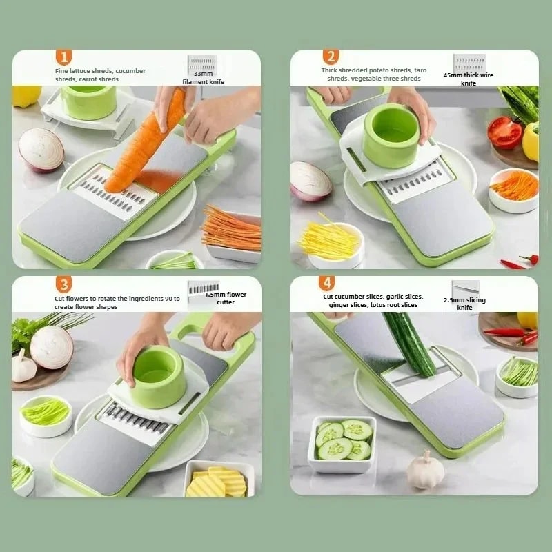 Ultimate Stainless Steel Vegetable Slicer Manual Potato Grater Wire Cutter Kitchen Tool 1