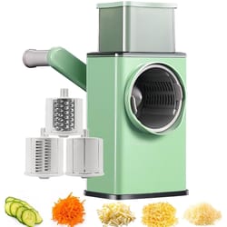 rotary cheese grater & vegetable slicer hand crank kitchen tool
