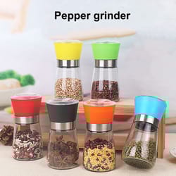 manual spice grinder bottle adjustable salt and pepper mill for fresh seasoning