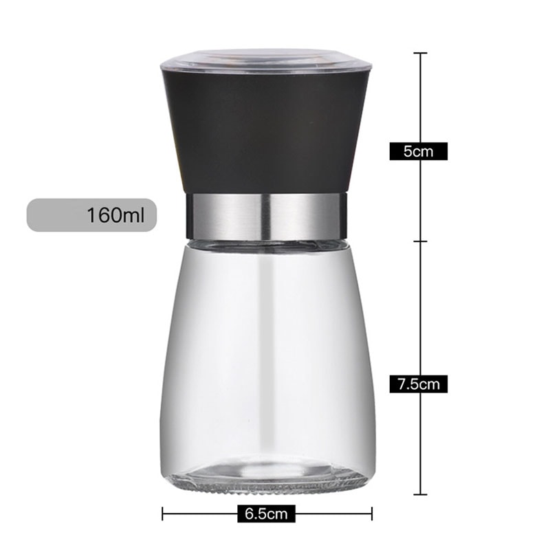 Manual Spice Grinder Bottle Adjustable Salt And Pepper Mill For Fresh Seasoning 4