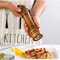 Wooden Salt And Pepper Grinder Set With Adjustable Ceramic Grinder Classic Spice Mill Duo 4
