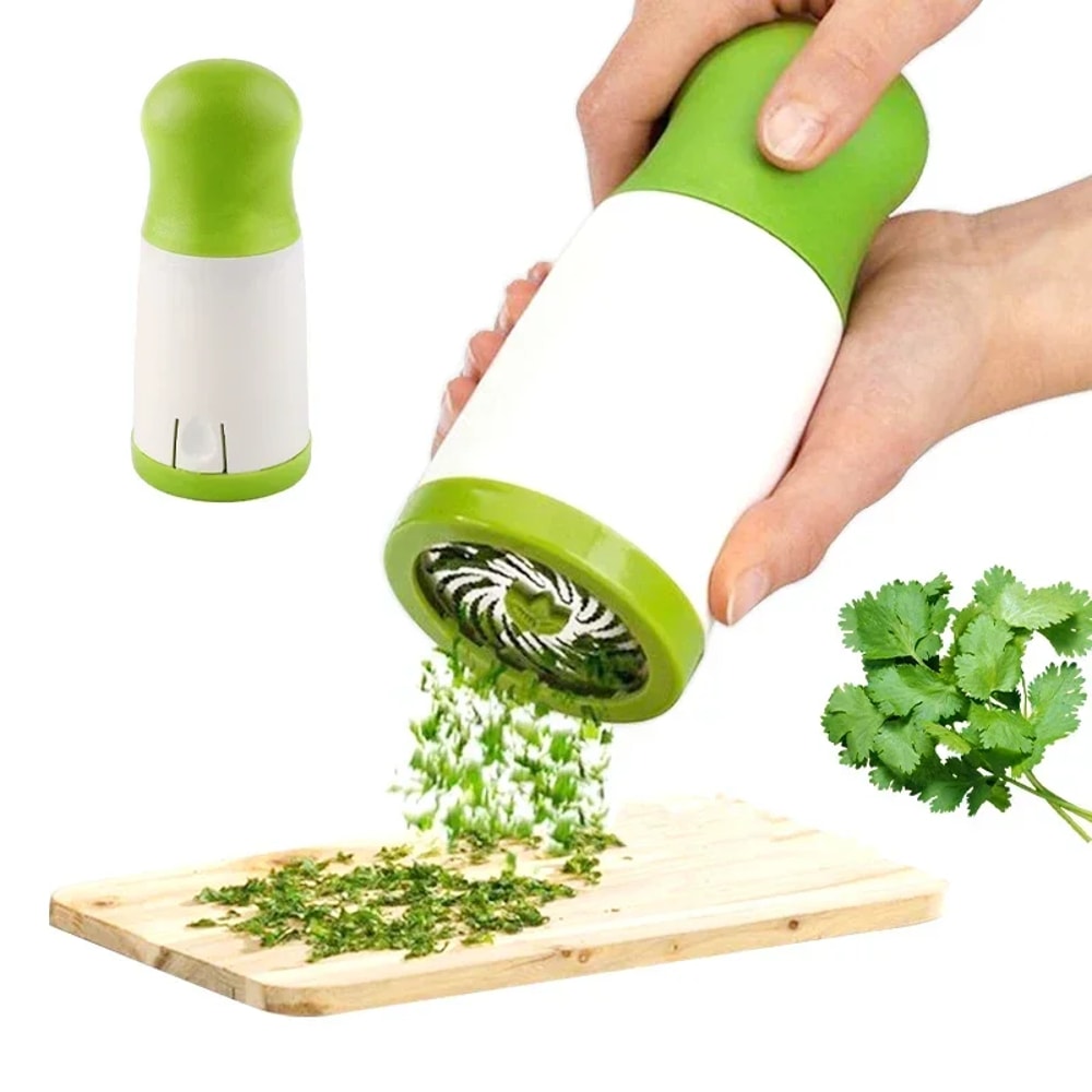 Stainless Steel Manual Vegetable Grinder Parsley Chopper Efficient Pepper Grinder Kitchen Tool 2