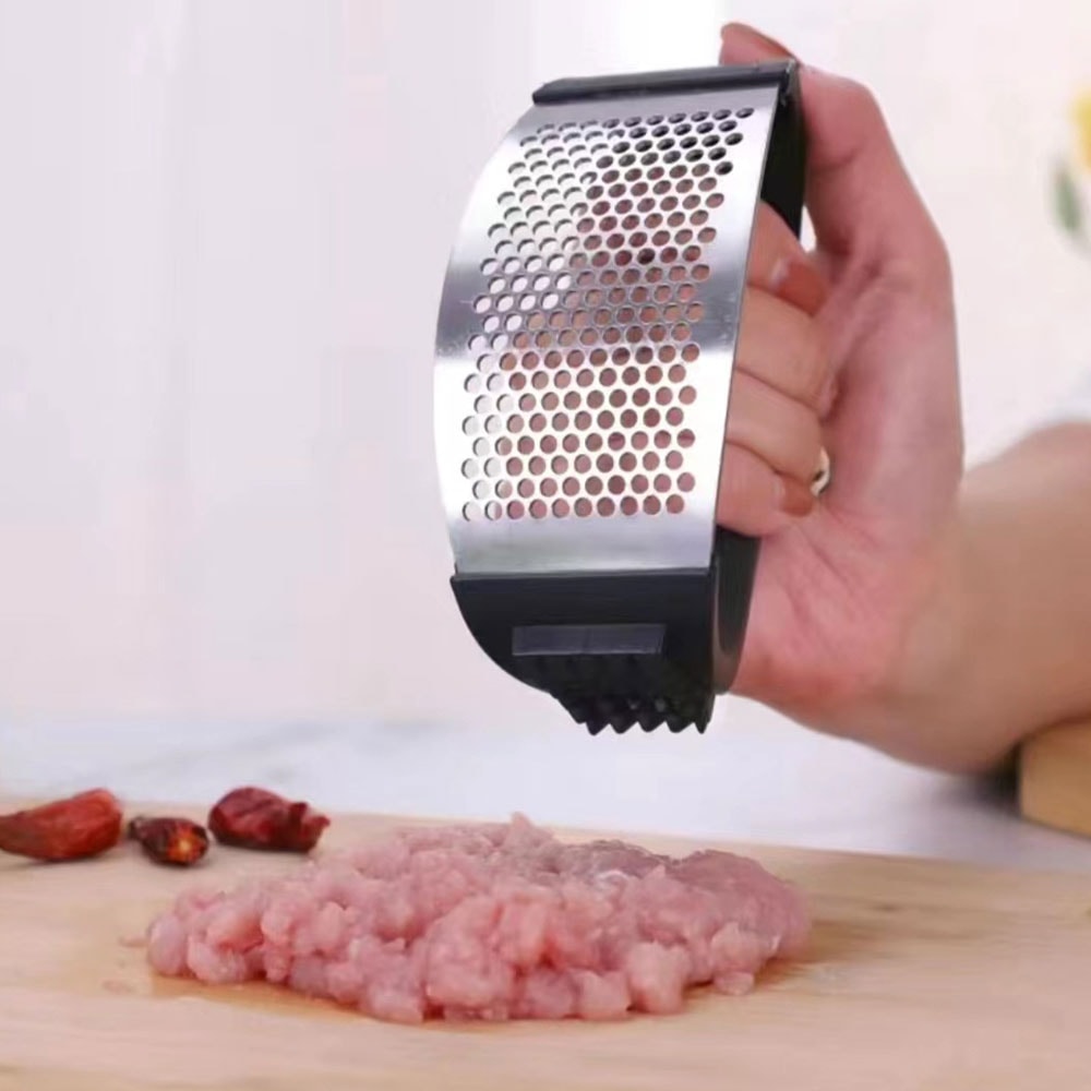 Premium Stainless Steel Garlic Press Rocker Easy Kitchen Garlic Mincer 0