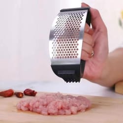 premium stainless steel garlic press & rocker easy kitchen garlic mincer