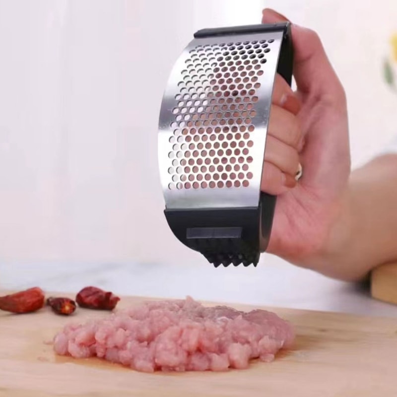 Premium Stainless Steel Garlic Press Rocker Easy Kitchen Garlic Mincer 0