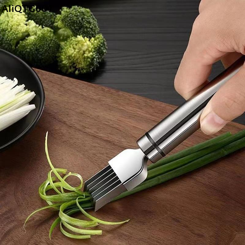 Vegetable Cutter Garlic Chopper Fast Kitchen Prep Tool Portable Stainless Slicer 1