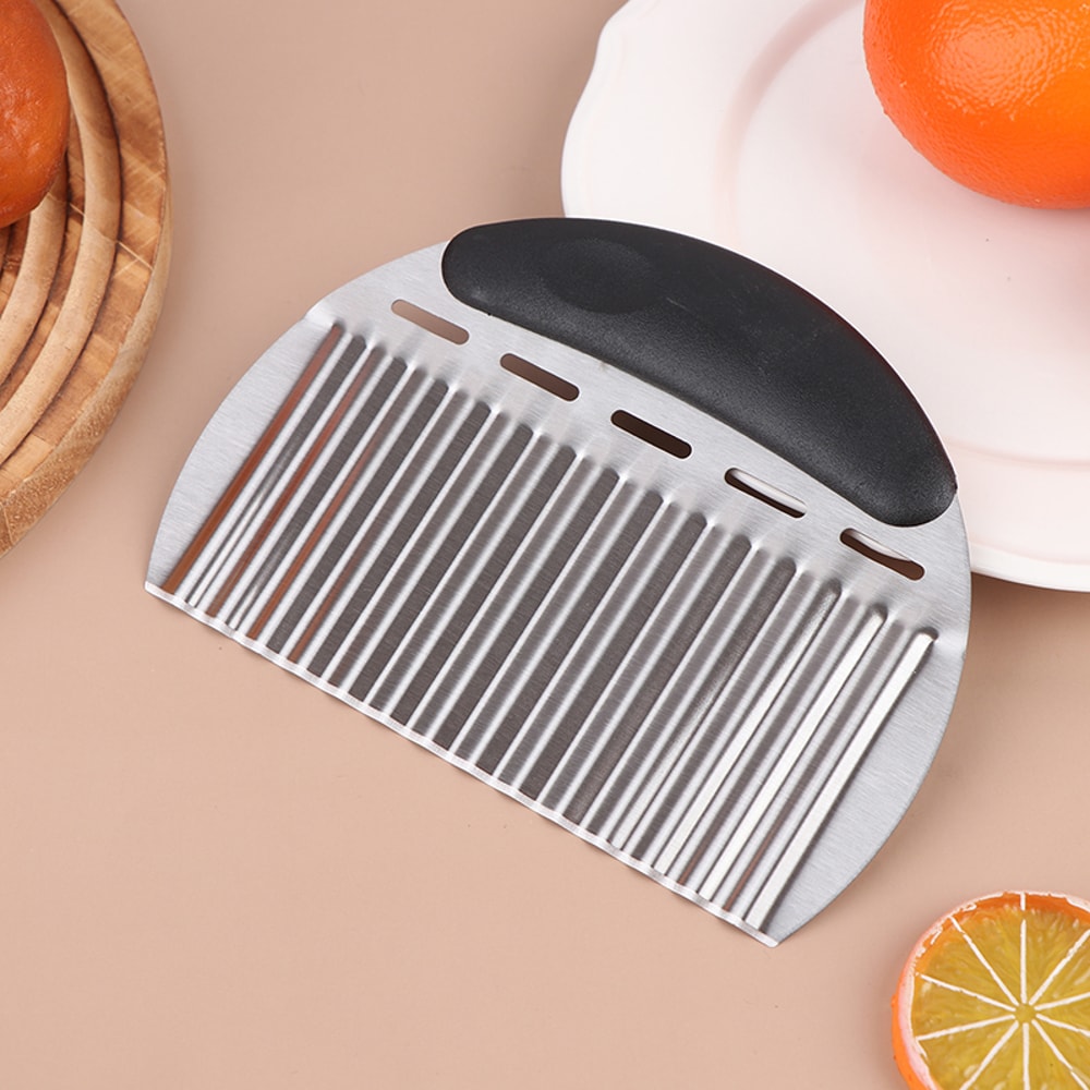 Potato Cutter French Fry Cutter Tool Crinkle Veggie Slicer For Perfect Homemade Fries 1