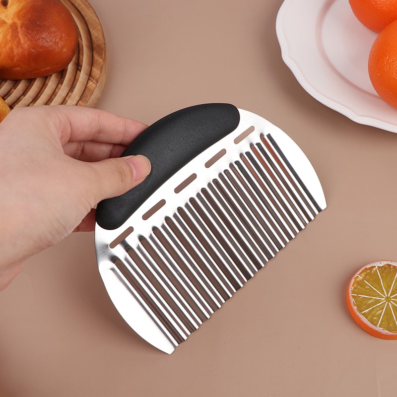 Potato Cutter French Fry Cutter Tool Crinkle Veggie Slicer For Perfect Homemade Fries 2