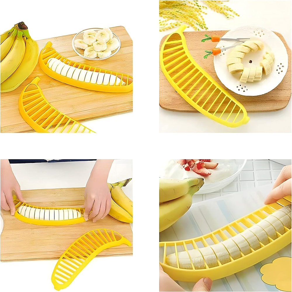 Banana Slicer Cutter Quick Uniform Fruit Slicer For Salads And Snacks 2