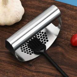 stainless steel garlic press rocker high efficiency garlic mincer & crusher kitchen tool