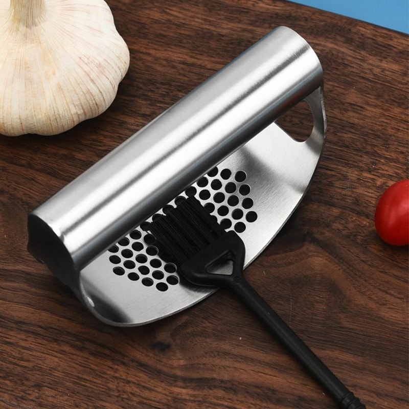 Stainless Steel Garlic Press Rocker High Efficiency Garlic Mincer Crusher Kitchen Tool 0