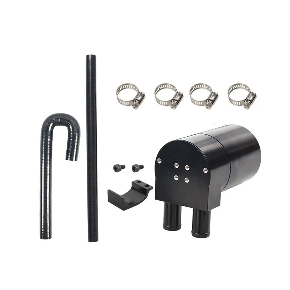 Aluminum Oil Catch Can With Silicone Radiator Hose High Performance Engine Protection 0