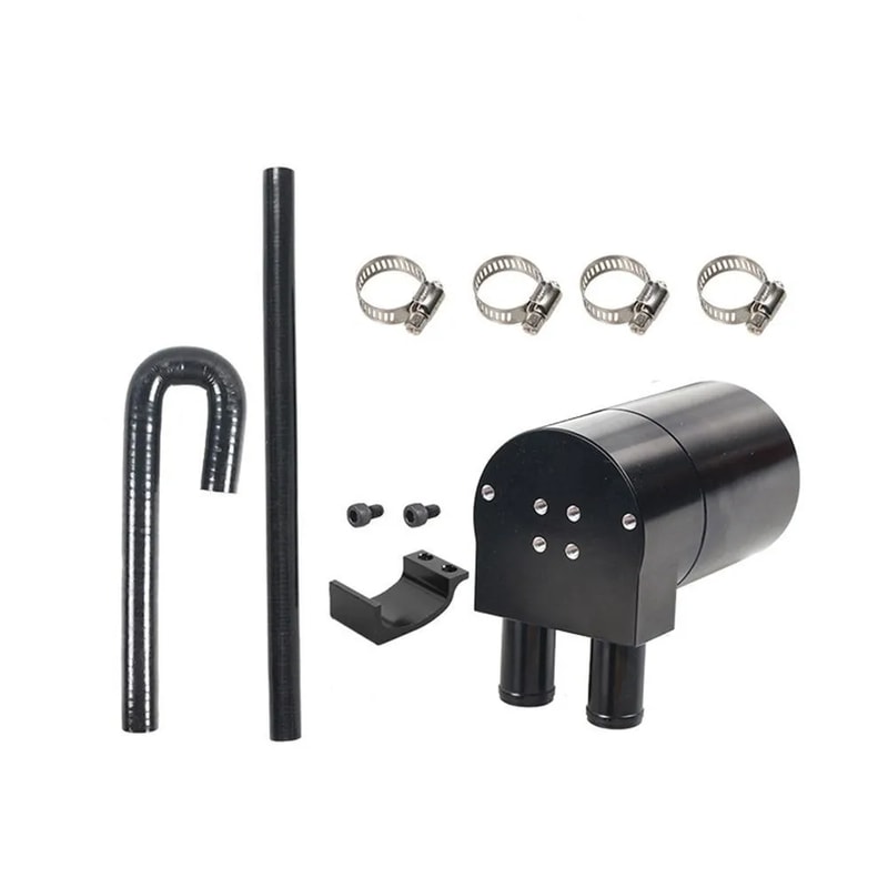Aluminum Oil Catch Can With Silicone Radiator Hose High Performance Engine Protection 0