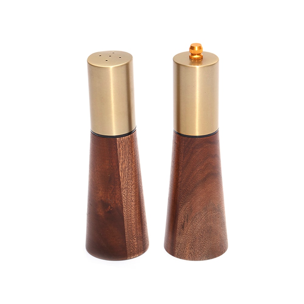Wooden Pepper Grinder Salt Shaker Set Ceramic Core Manual Spice Mill For Fresh Flavoring 5