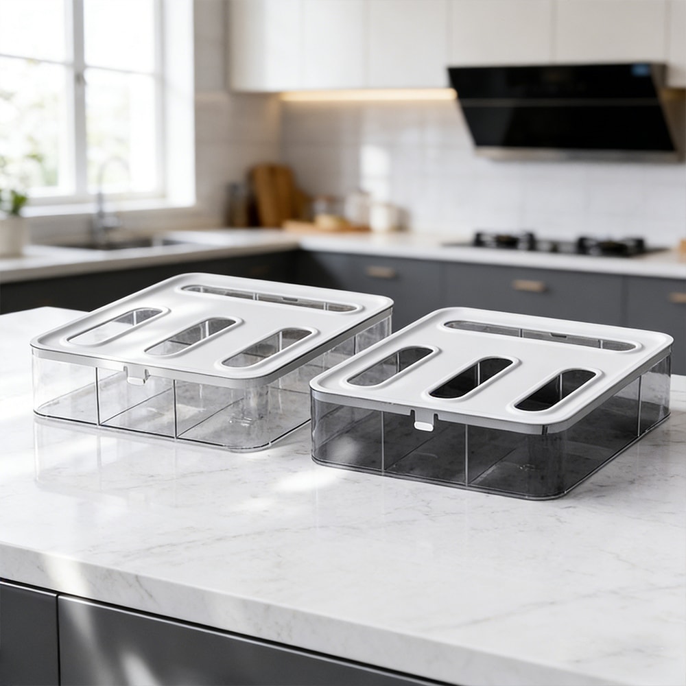 Compact Kitchen Storage Organizer Box Reusable Food Storage Container For Pantry Home Organization 5