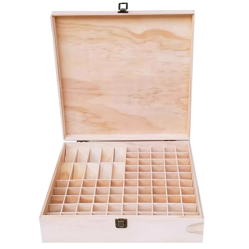 Wooden Essential Oil Storage Box With Custom Logo Large Capacity Wooden Essential Oil Organizer 6