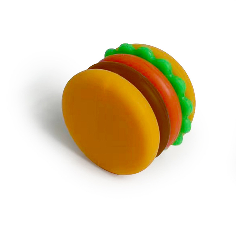 Portable Silicone Wax Container Hamburger Shape Wax Storage Box 2