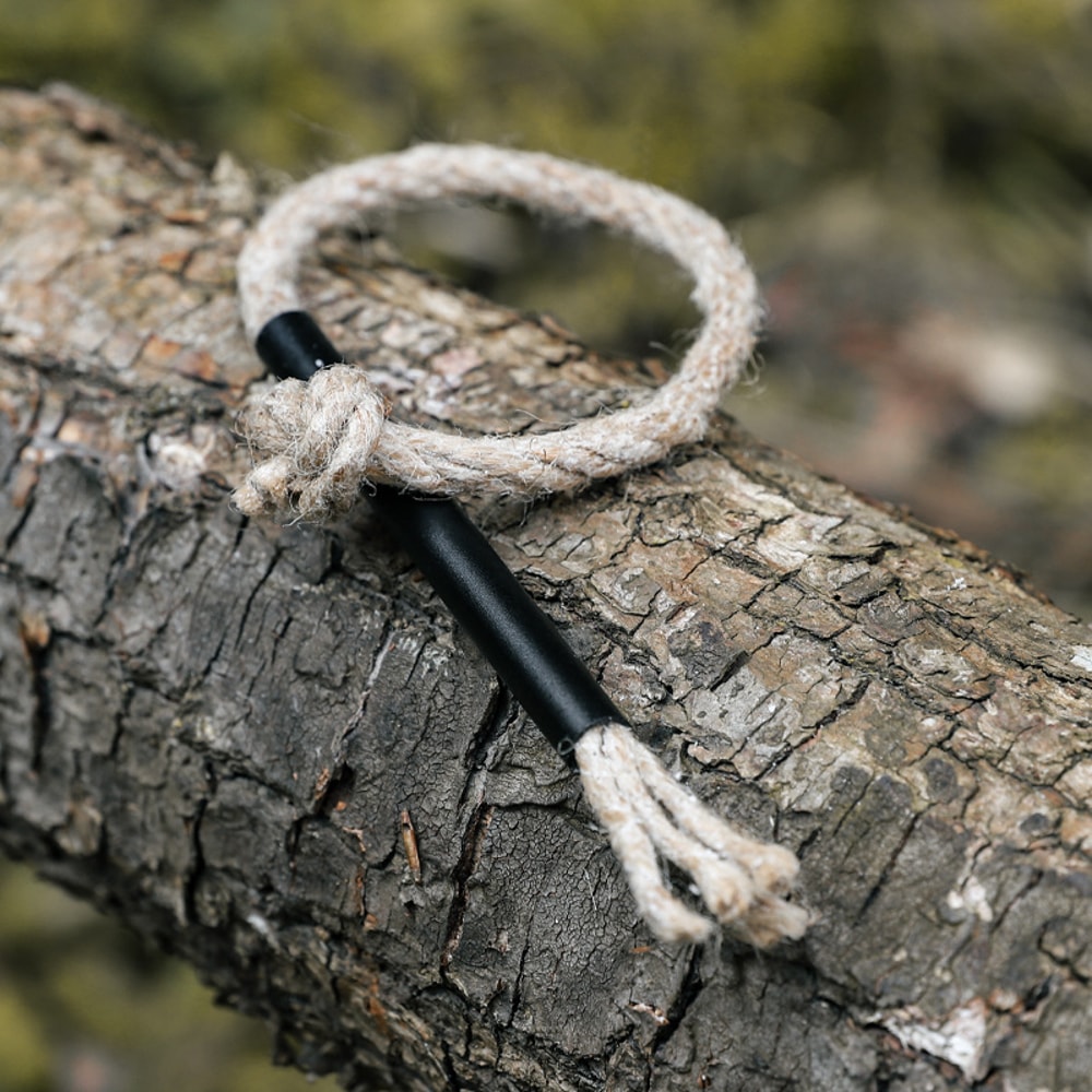 Vintage Camping Tinder Tube Fire Starter With Waxed Jute Rope Durable Camping Fire Starter Rope Su 3