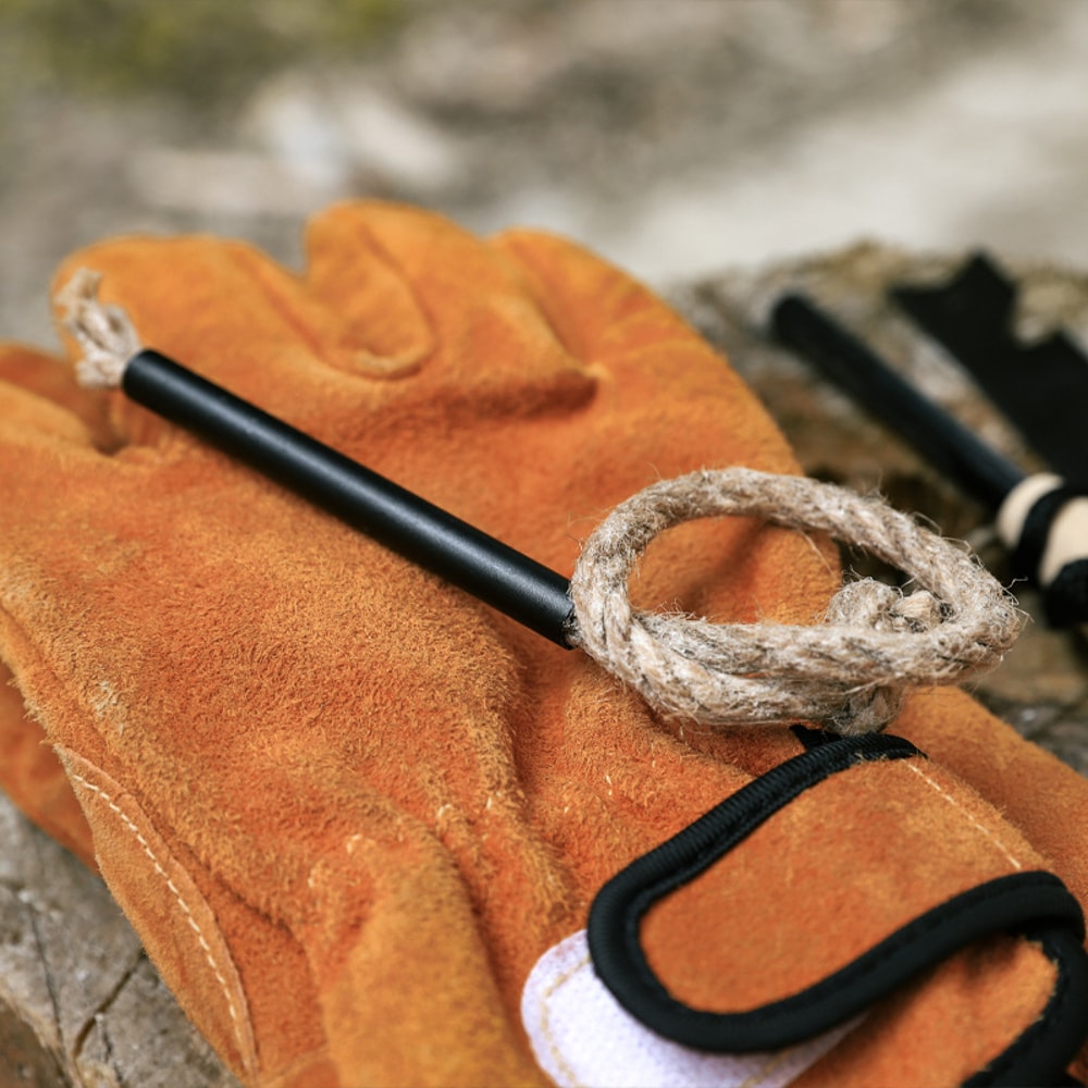 Vintage Camping Tinder Tube Fire Starter With Waxed Jute Rope Durable Camping Fire Starter Rope Su 5