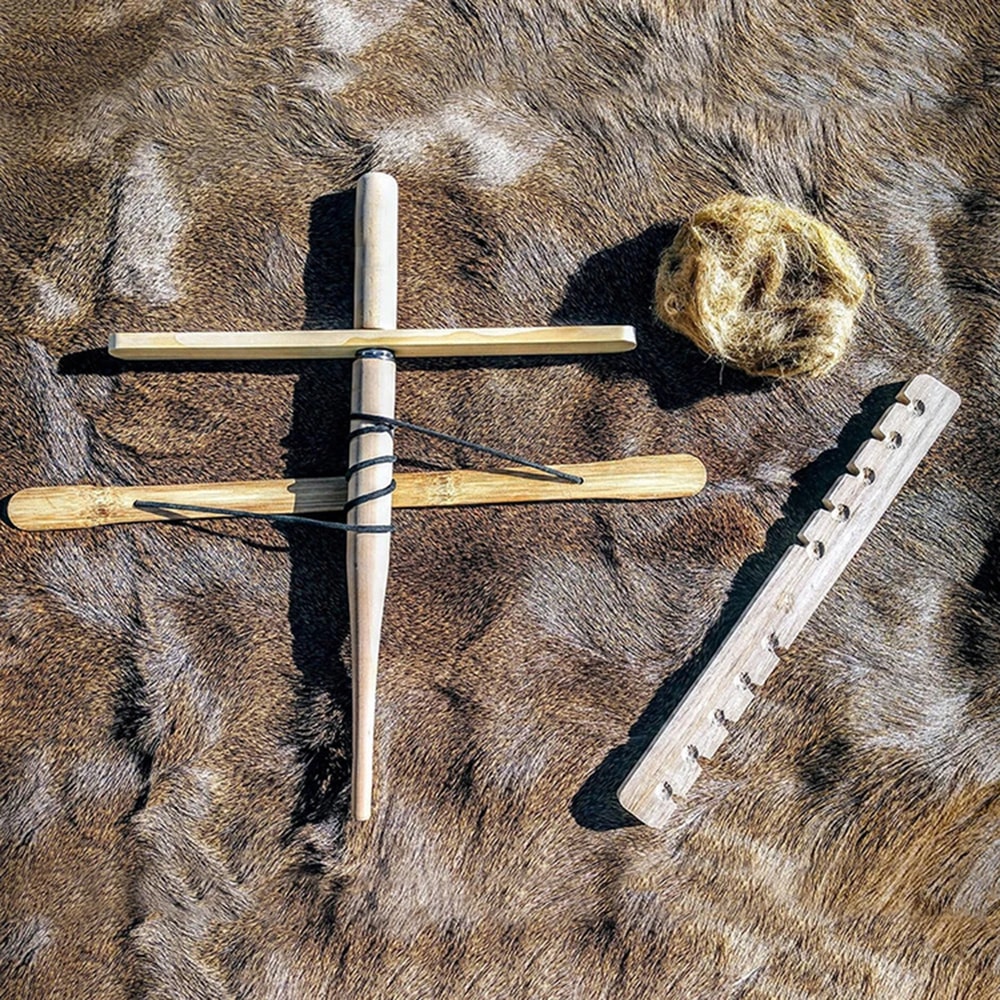 Primitive Bow Drill Fire Starter Kit Outdoor Survival Training Tool Camping Fire Starter 2