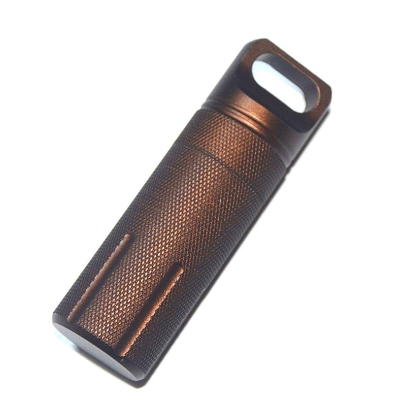 Outdoor Waterproof EDC Capsule Heavy Duty Aluminum Survival Bottle Airtight Pill Case 7