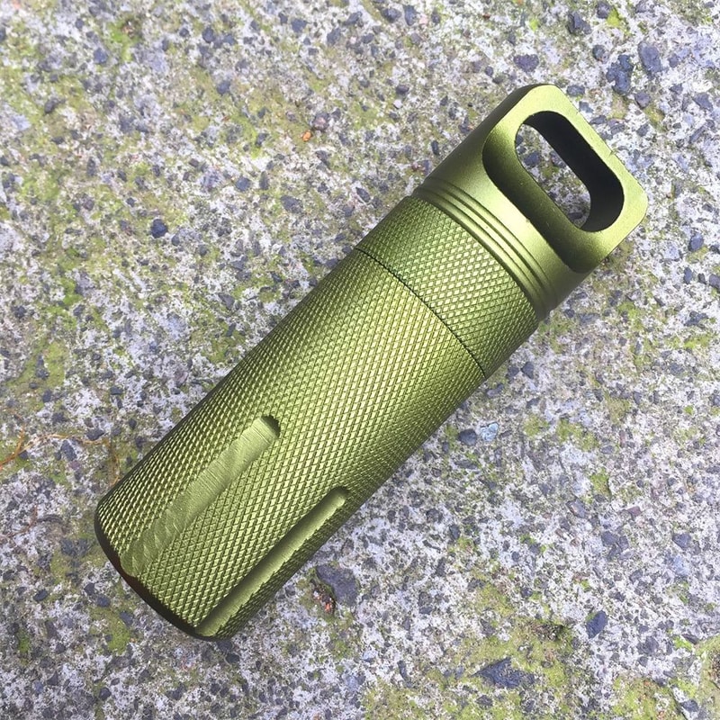 Outdoor Waterproof EDC Capsule Heavy Duty Aluminum Survival Bottle Airtight Pill Case 10