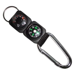 all in one carabiner compass tool with thermometer & keychain outdoor multifunction clip