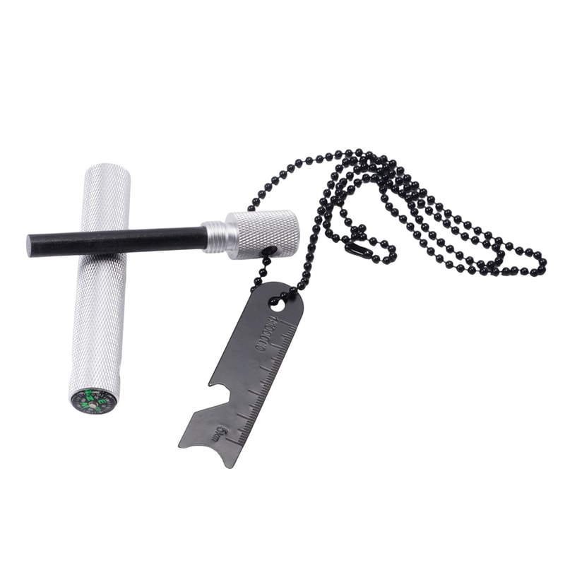 Magnesium Fire Starter With Compass Outdoor Survival Fire Starter Tool 2