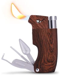 premium pipe lighter with cleaning tools butane lighter for smokers, mens gift