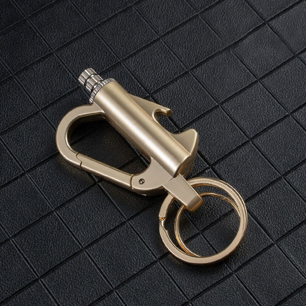 All Weather Outdoor Survival Permanent Match Lighter Waterproof Flint Fire Starter Keychain 6