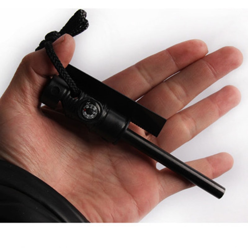 Ultimate Survival Magnesium Fire Starter With Whistle Outdoor Camping Essential 3