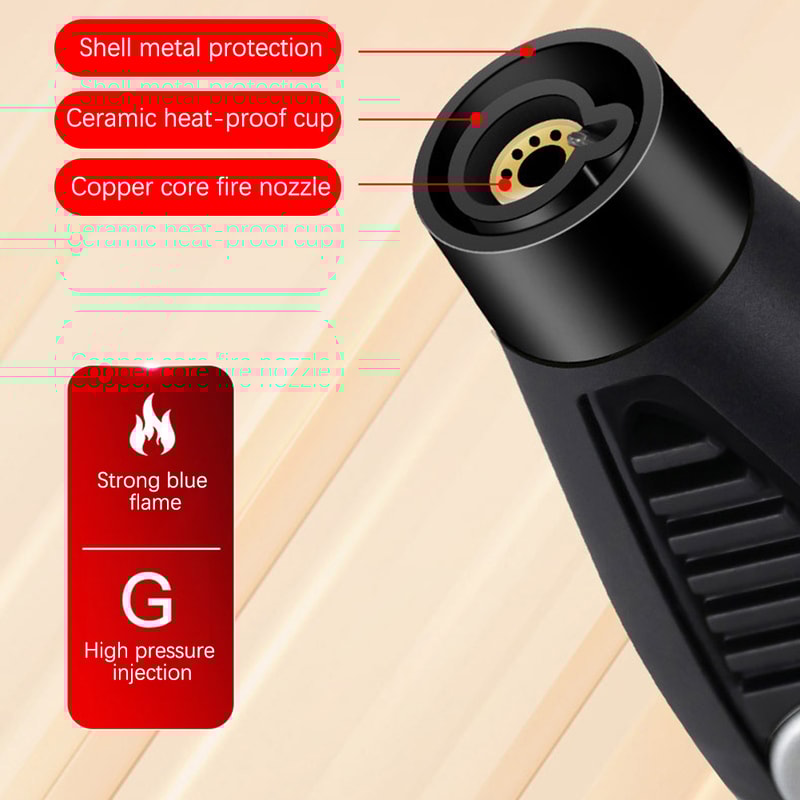 All Purpose Windproof Torch Lighter High Power Butane Gas Ignition Tool For BBQ Camping Kitchen 2